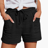 Women's Shorts with Drawstring and Elastic Waist