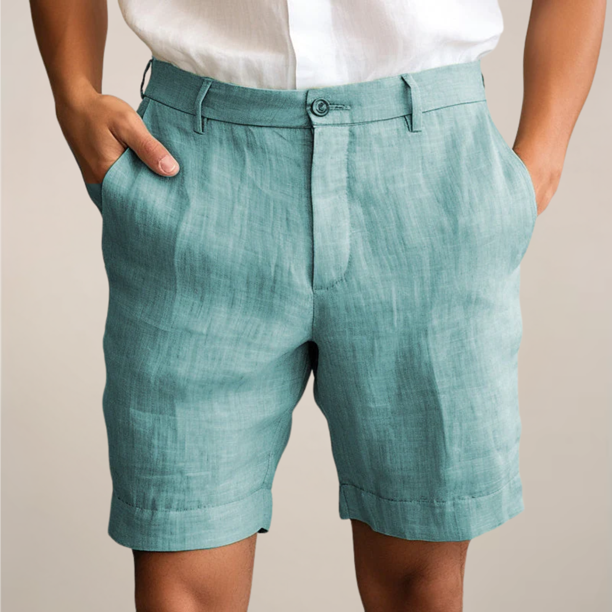 Men's Summer Casual Shorts – Lightweight Shorts with Elastic Waistband in Solid Colours
