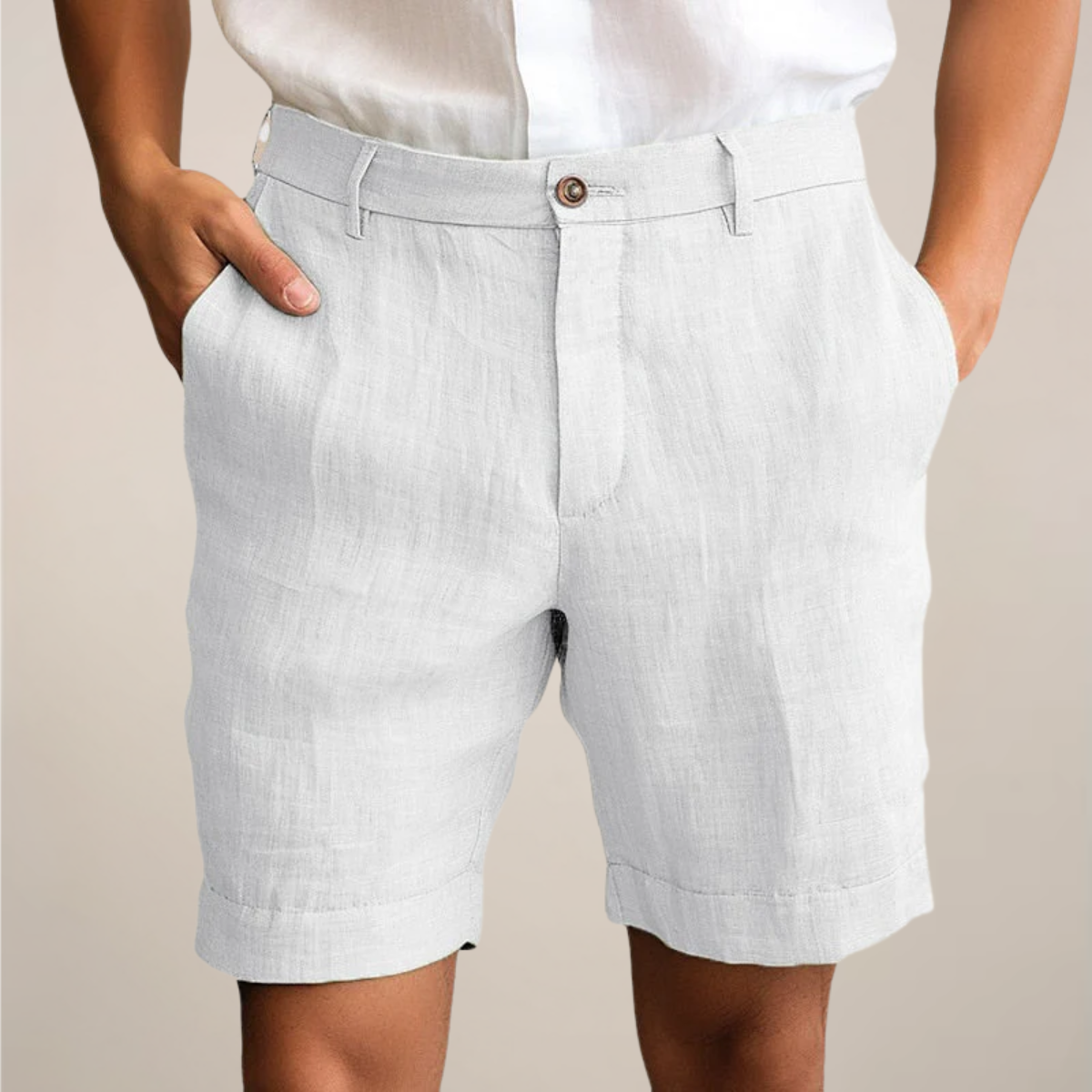Men's Summer Casual Shorts – Lightweight Shorts with Elastic Waistband in Solid Colours