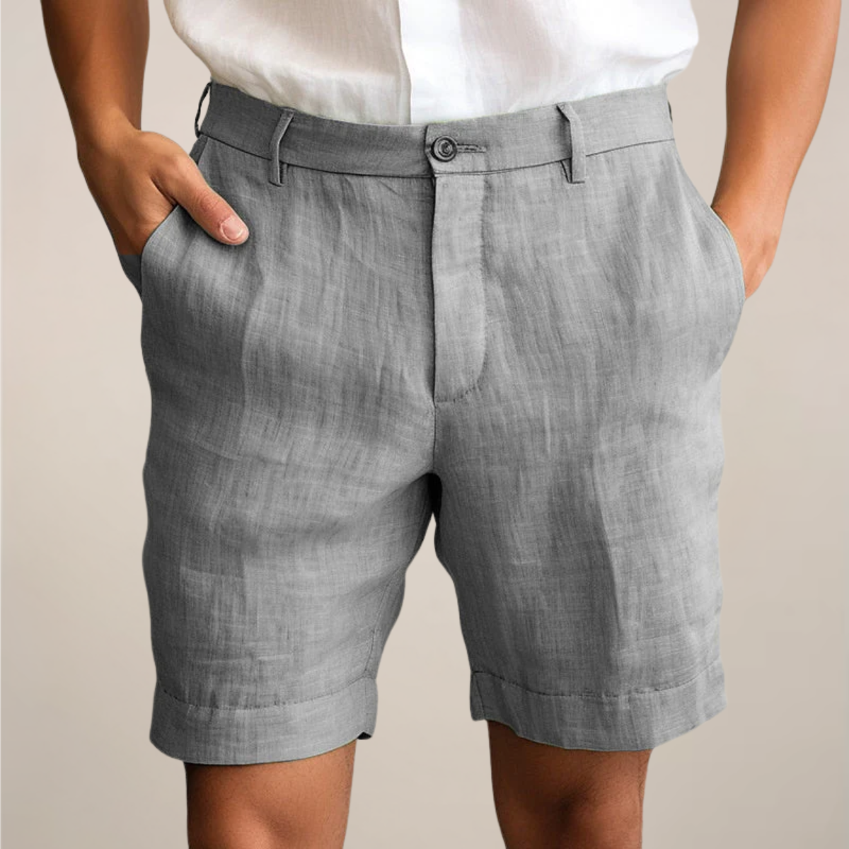 Men's Summer Casual Shorts – Lightweight Shorts with Elastic Waistband in Solid Colours