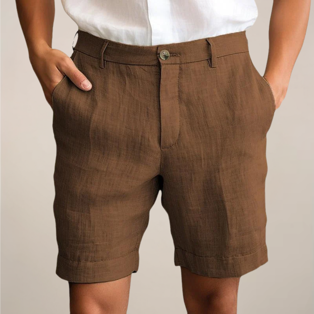 Men's Summer Casual Shorts – Lightweight Shorts with Elastic Waistband in Solid Colours
