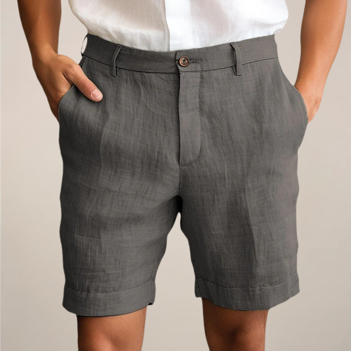Men's Summer Casual Shorts – Lightweight Shorts with Elastic Waistband in Solid Colours