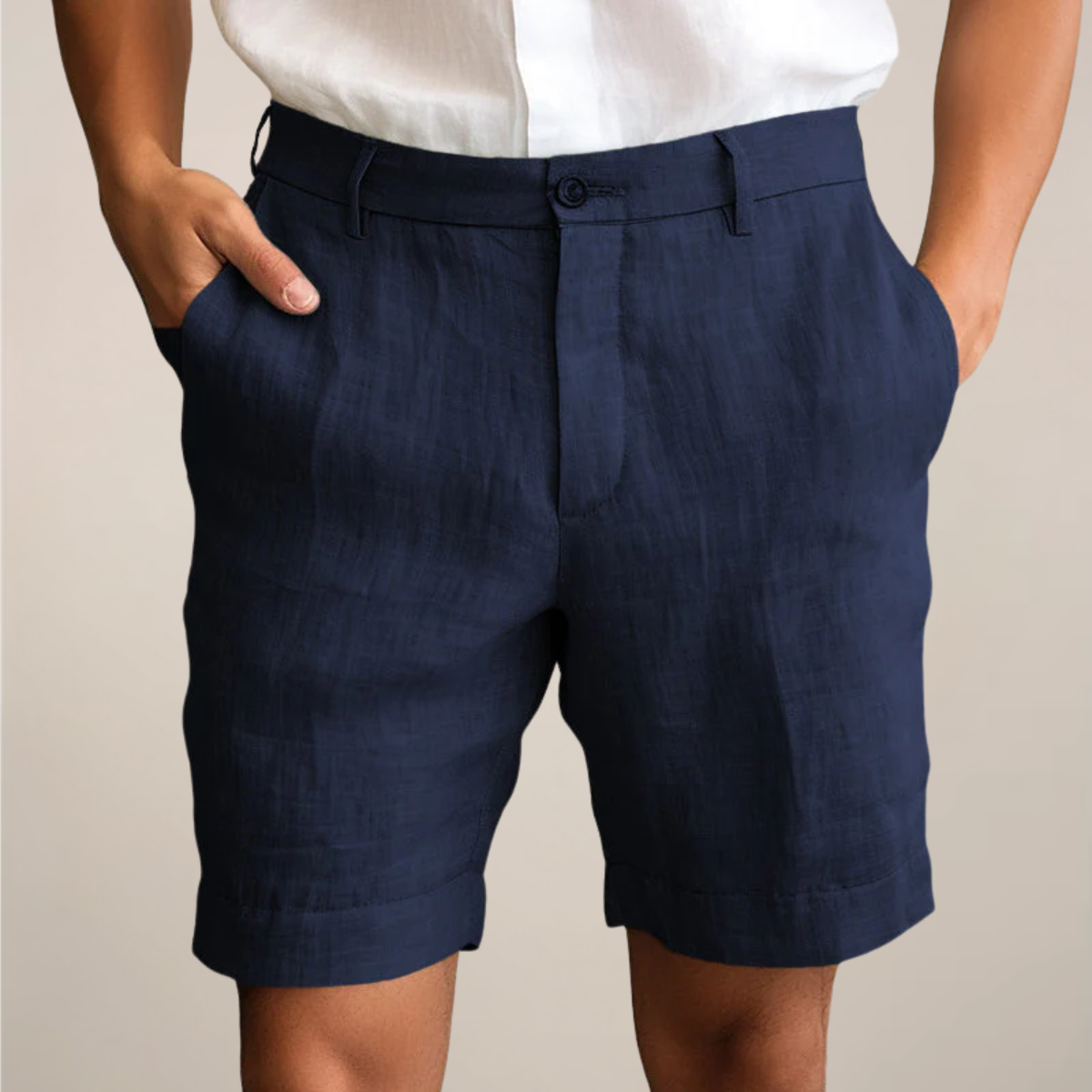 Men's Summer Casual Shorts – Lightweight Shorts with Elastic Waistband in Solid Colours