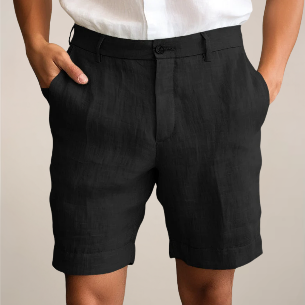 Men's Summer Casual Shorts – Lightweight Shorts with Elastic Waistband in Solid Colours