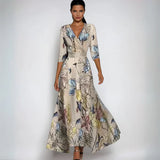 Elegant Floral Wrap Dress – Women's Dress for Everyday and Special Occasions