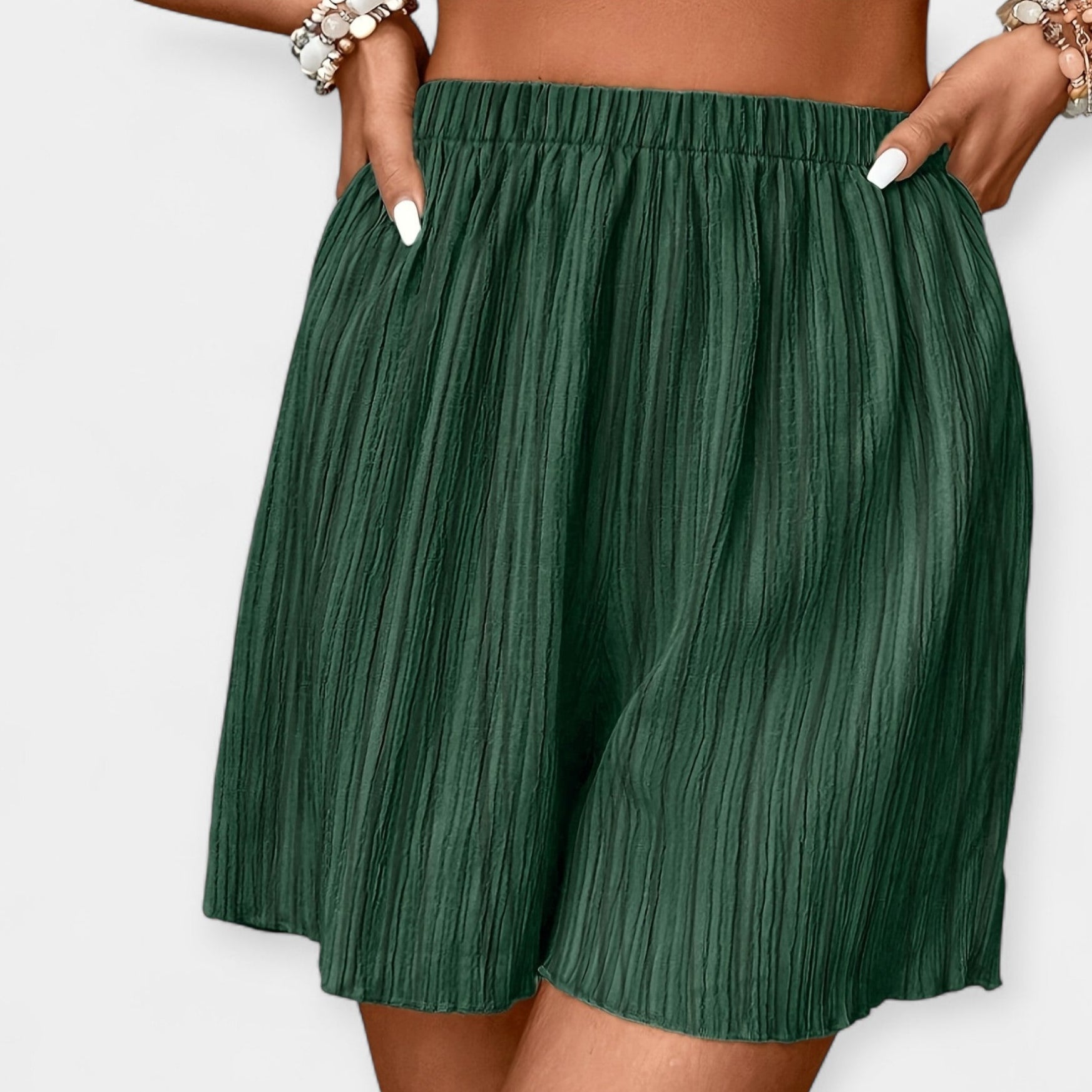 Pleated Shorts with Elastic Waist – Light Comfort and Elegant Flow