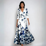 Elegant Floral Wrap Dress – Women's Dress for Everyday and Special Occasions